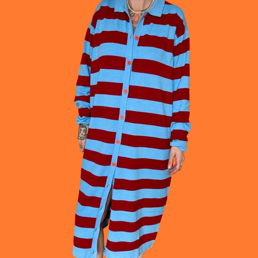 Redsky Striped Maxi Cardigan